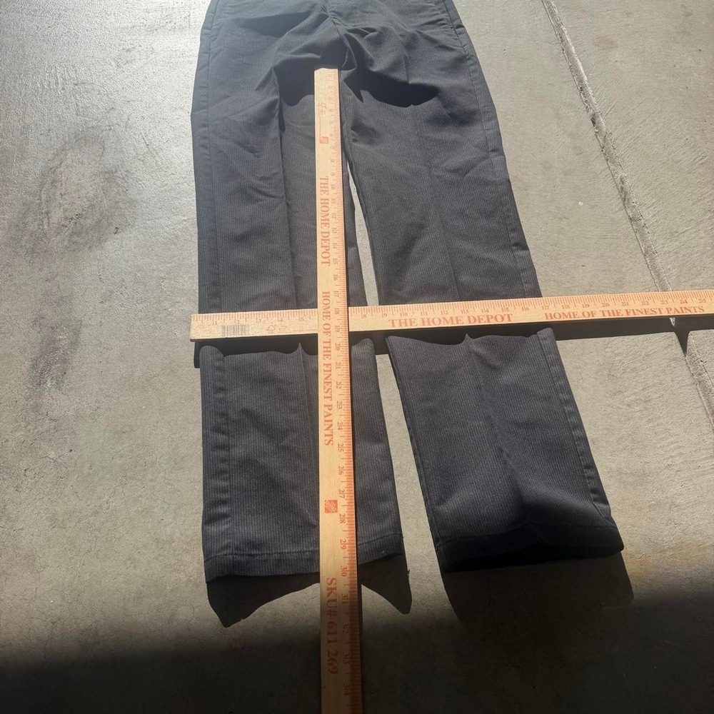 30x30 Black Pinstripe Straight Wide Leg Pleated Dress Pants Y2K Grunge 2000s - Picture 2 of 6